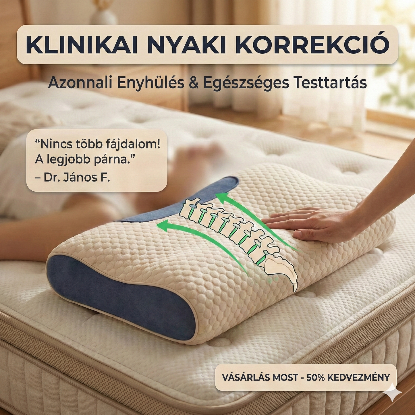 CerviLux™ párna – Fedezd fel újra a fájdalommentes alvás örömét